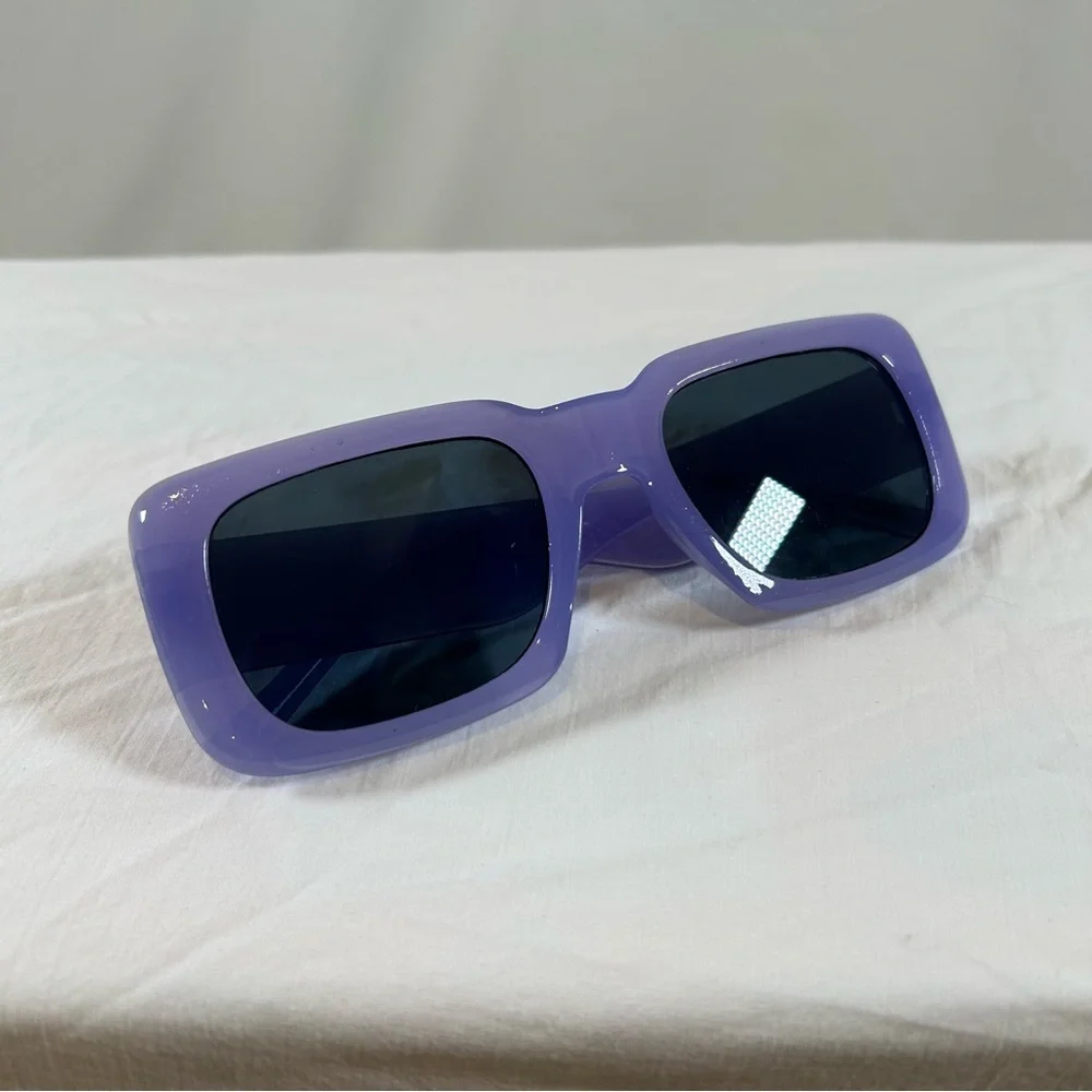 Purple Rectangular Sunglasses - Fashion Women's Shades